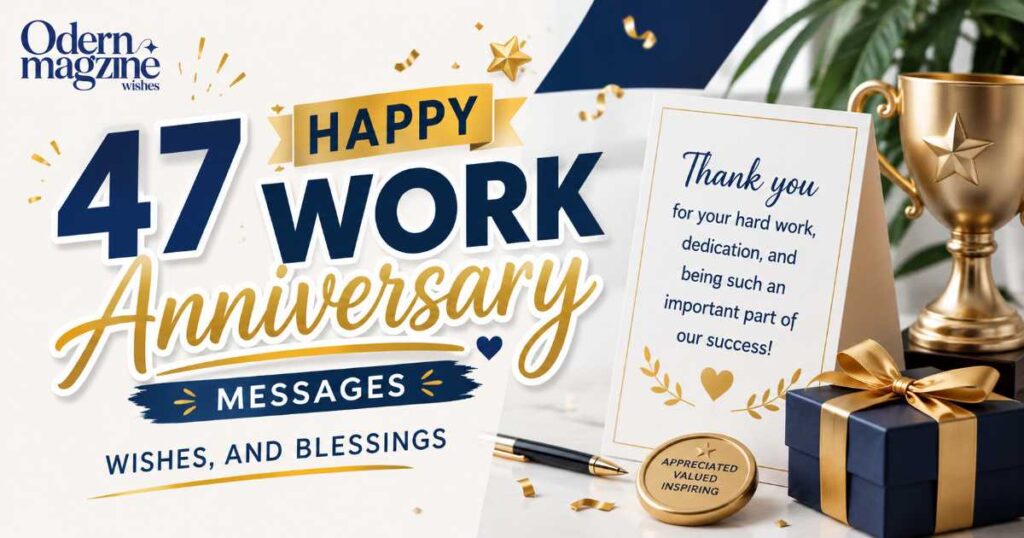47 happy work anniversary messages