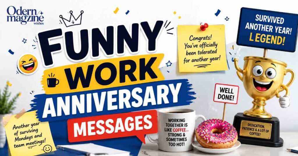 Funny work anniversary messages